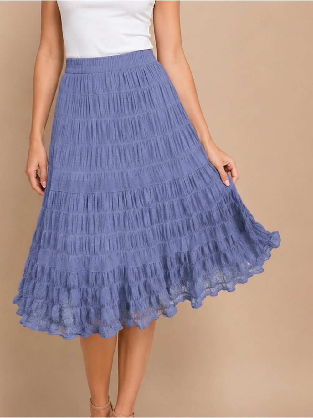 Max studio crinkle Boho skirt